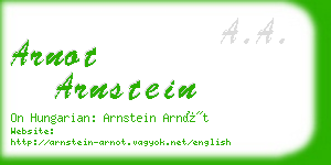 arnot arnstein business card